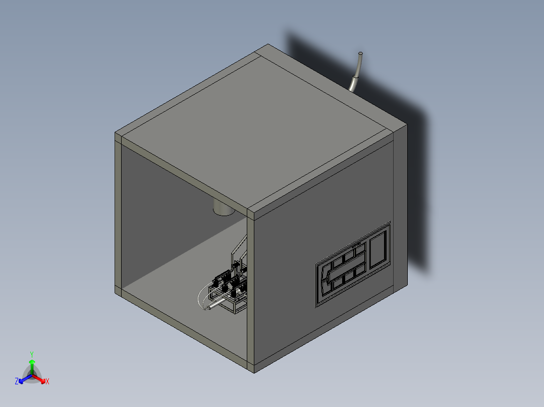 方便散热的变压器室正等轴测图