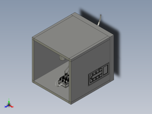 方便散热的变压器室正等轴测缩略图