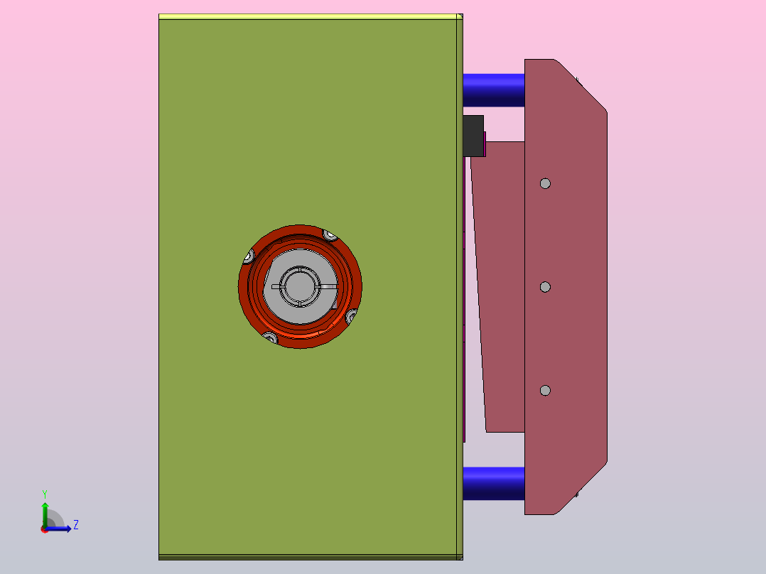 小型高速裁剪机左视图