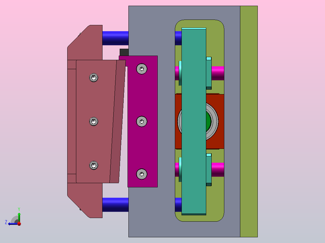 小型高速裁剪机右视图