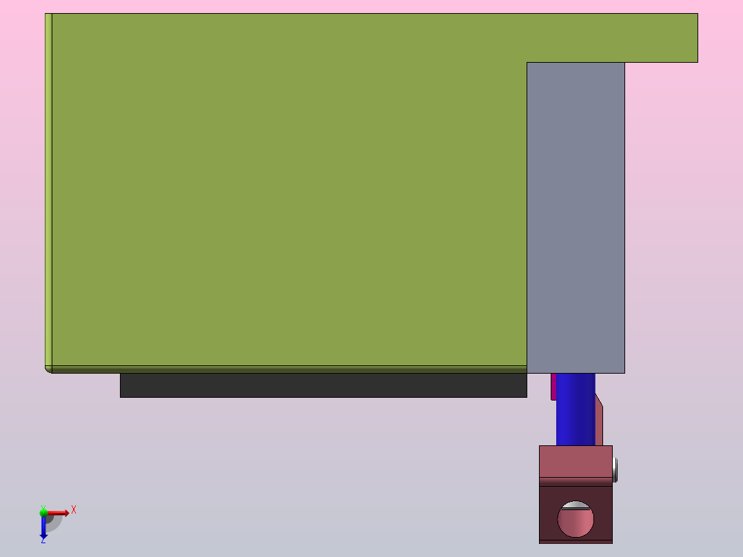 小型高速裁剪机俯视图