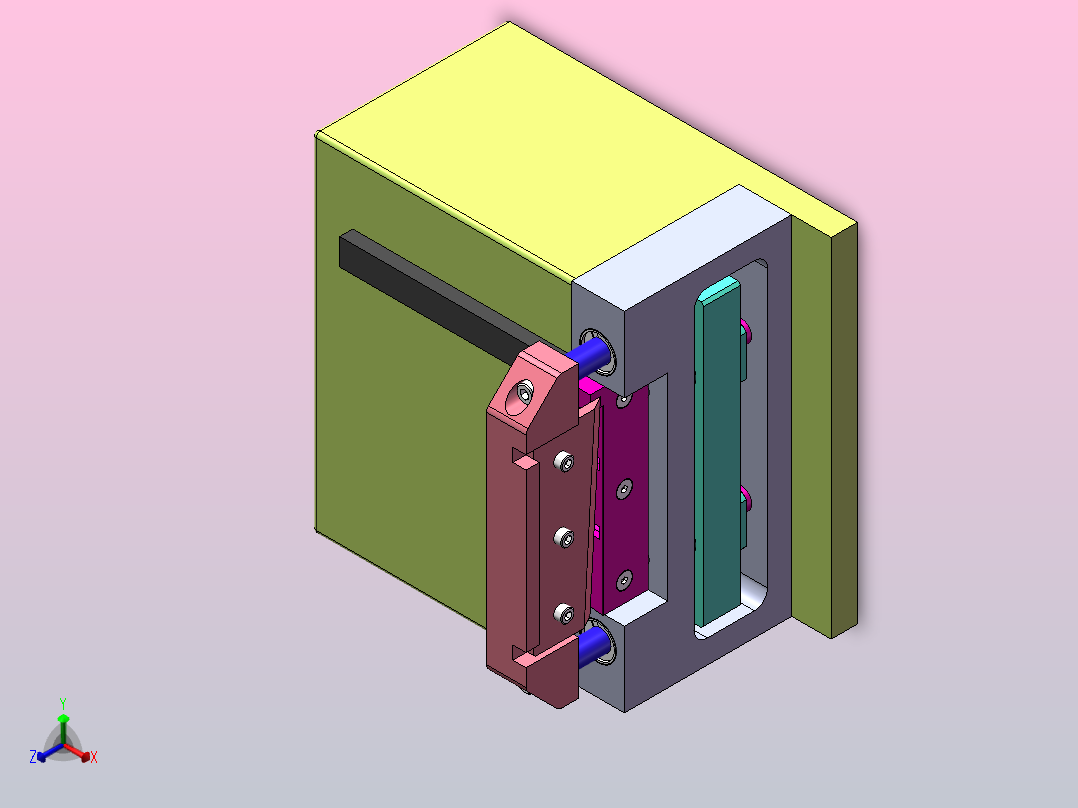小型高速裁剪机正等轴测图