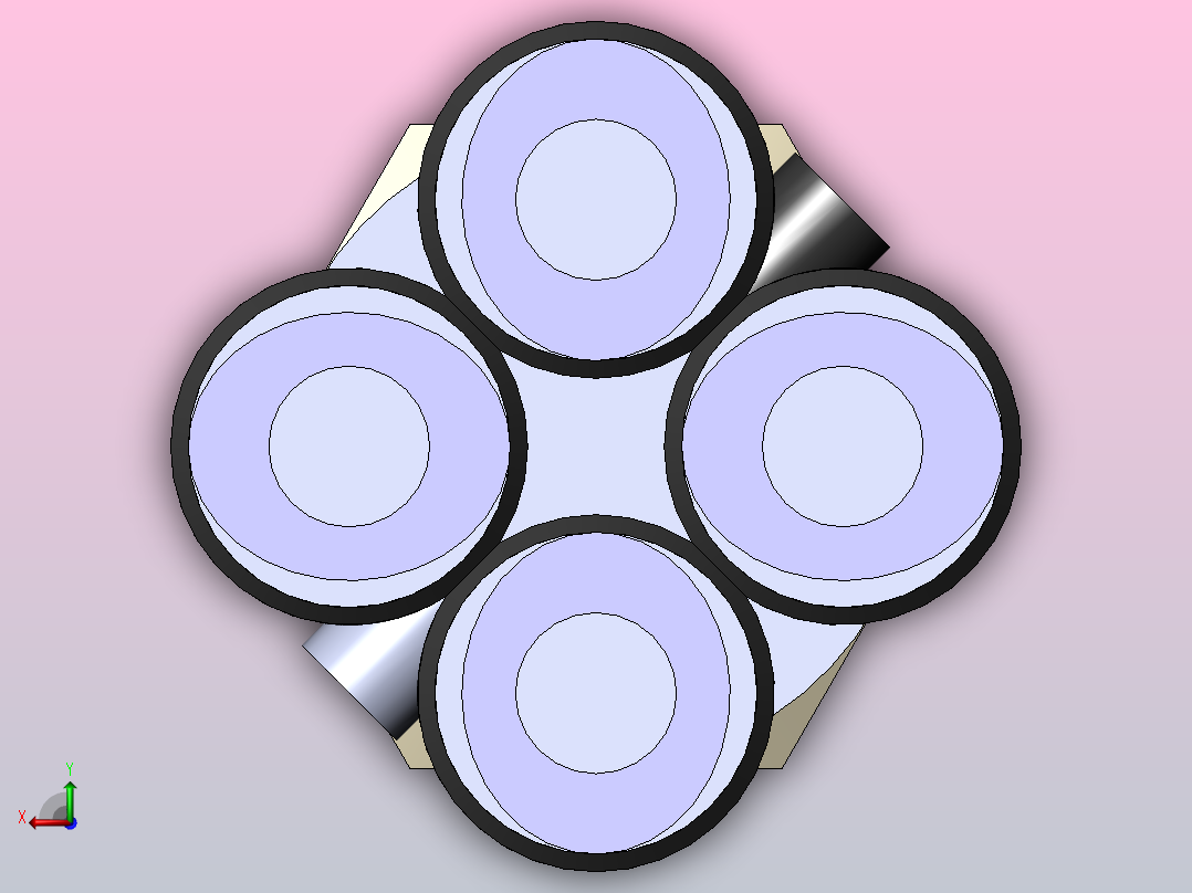 PXT-G Y型螺纹五通-G螺纹_PXT06-G04后视图