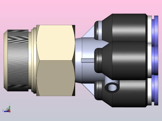 PXT-G Y型螺纹五通-G螺纹_PXT06-G04右视缩略图
