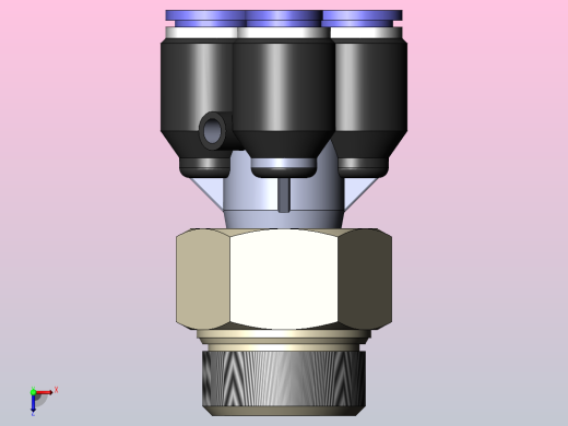 PXT-G Y型螺纹五通-G螺纹_PXT06-G04俯视缩略图