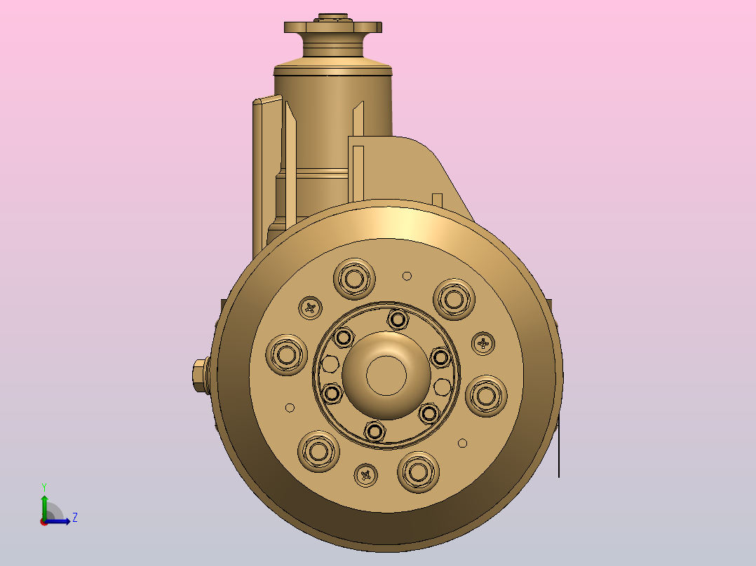 ZL50装载机传动系统设计 sw+CAD+说明书左视图