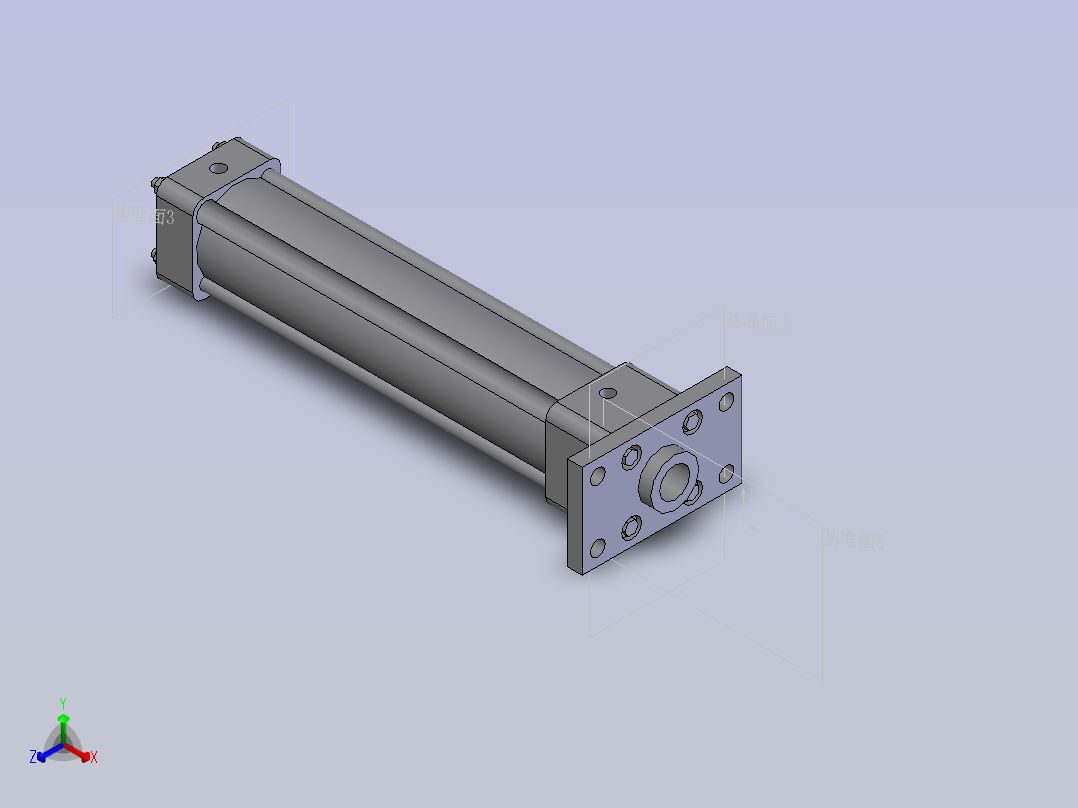 气缸缸径正等轴测图