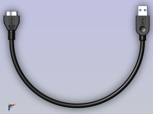 A0004626-USB 电缆 USB 3.0电缆俯视缩略图