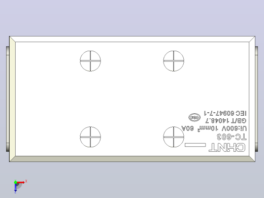 TC-603接线端子三维模型202409俯视缩略图