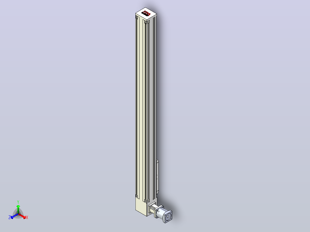 伺服电机集成皮带传动直线执行器TPA-OCB-140-256-L1350-DL-J90-N3主视图