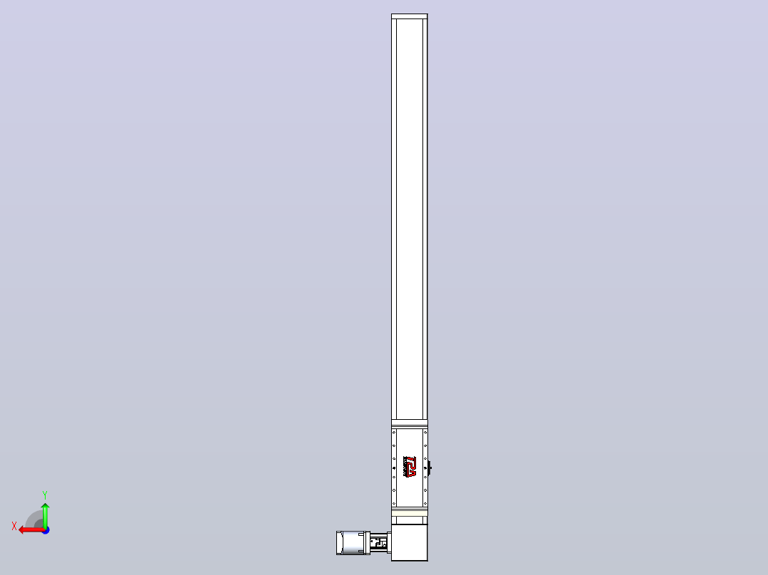 伺服电机集成皮带传动直线执行器TPA-OCB-140-256-L1350-DL-J90-N3后视图