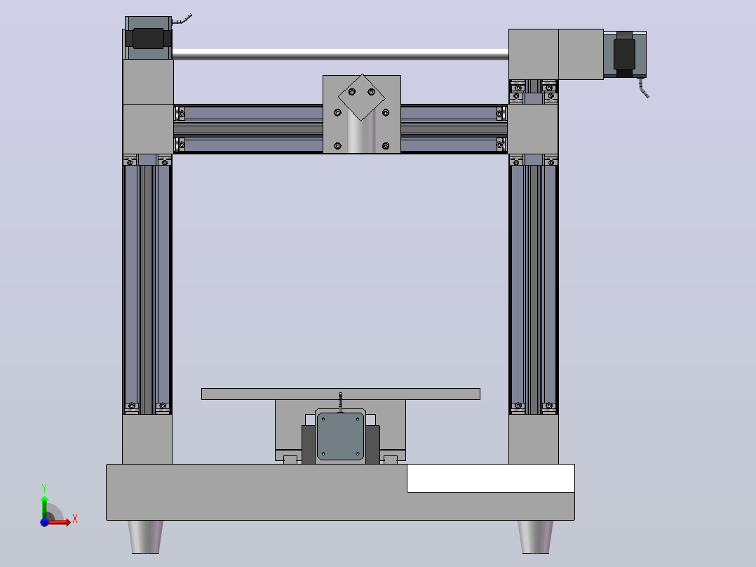 3D打印机设计前视图