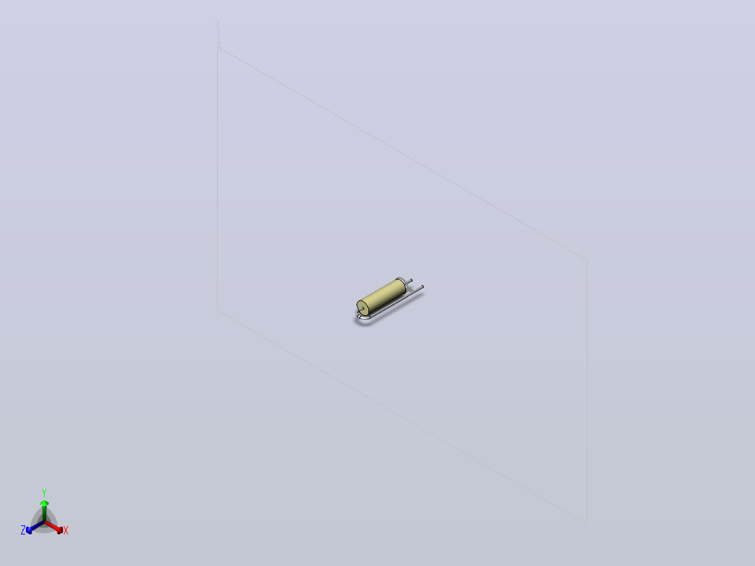 2W Carbon Film Resistor电阻电子电容正等轴测图