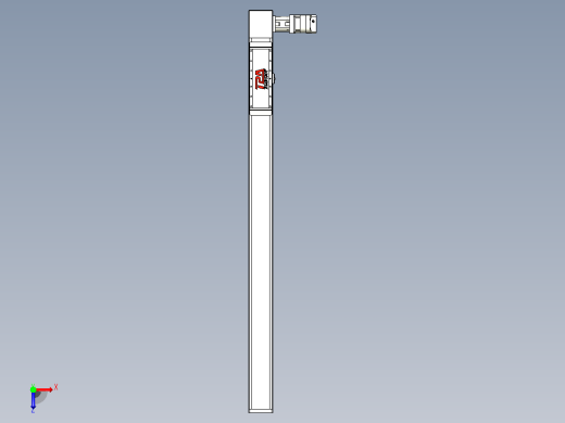 伺服电机集成皮带传动直线执行器TPA-OCB-120-224-L1350-DL-J90-N3俯视缩略图