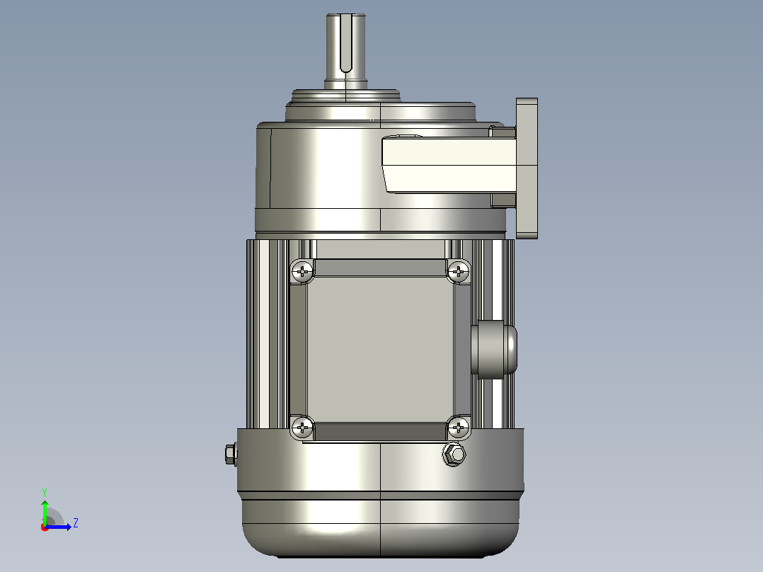 小型三相带刹车三维1.5KW4#LS三相带刹车左视图