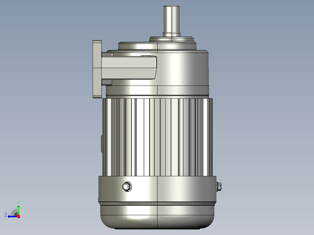 小型三相带刹车三维1.5KW4#LS三相带刹车右视图