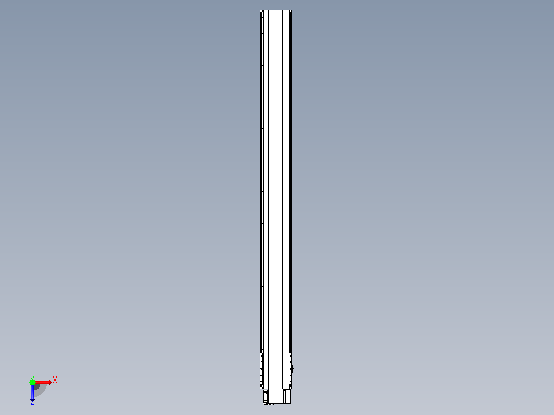 皮带直线轴半封闭可选导轨TPA-HNB-202D-140-L2050-RP-Y-P75-N3俯视图