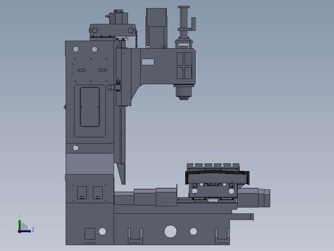 VMC850加工中心光机模型图左视图