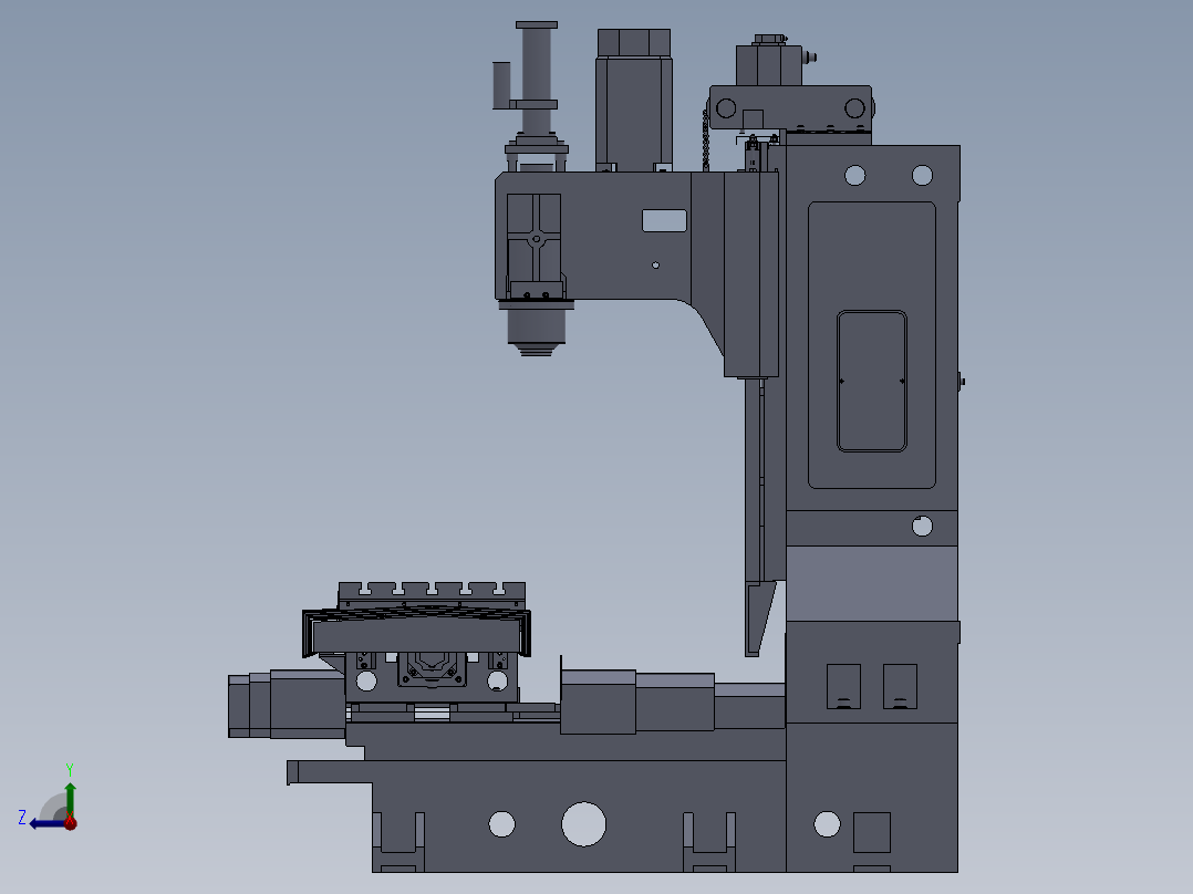 VMC850加工中心光机模型图右视图