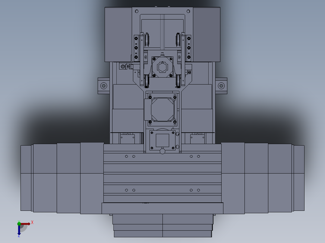 VMC850加工中心光机模型图俯视图