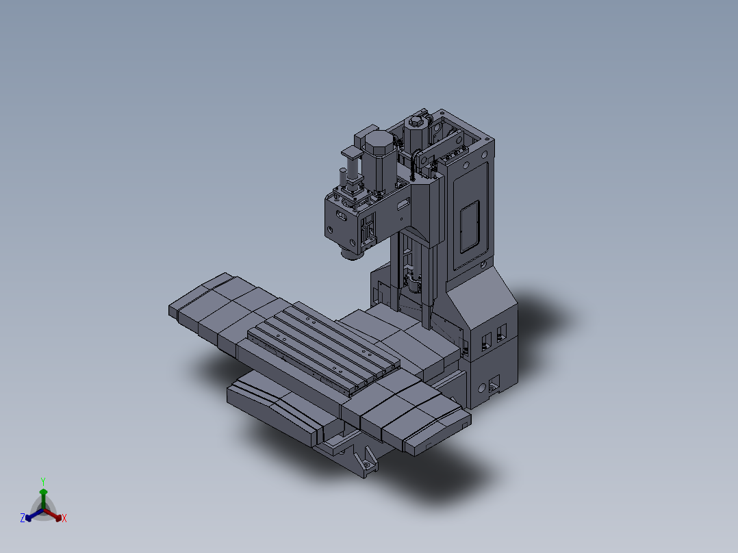 VMC850加工中心光机模型图正等轴测图