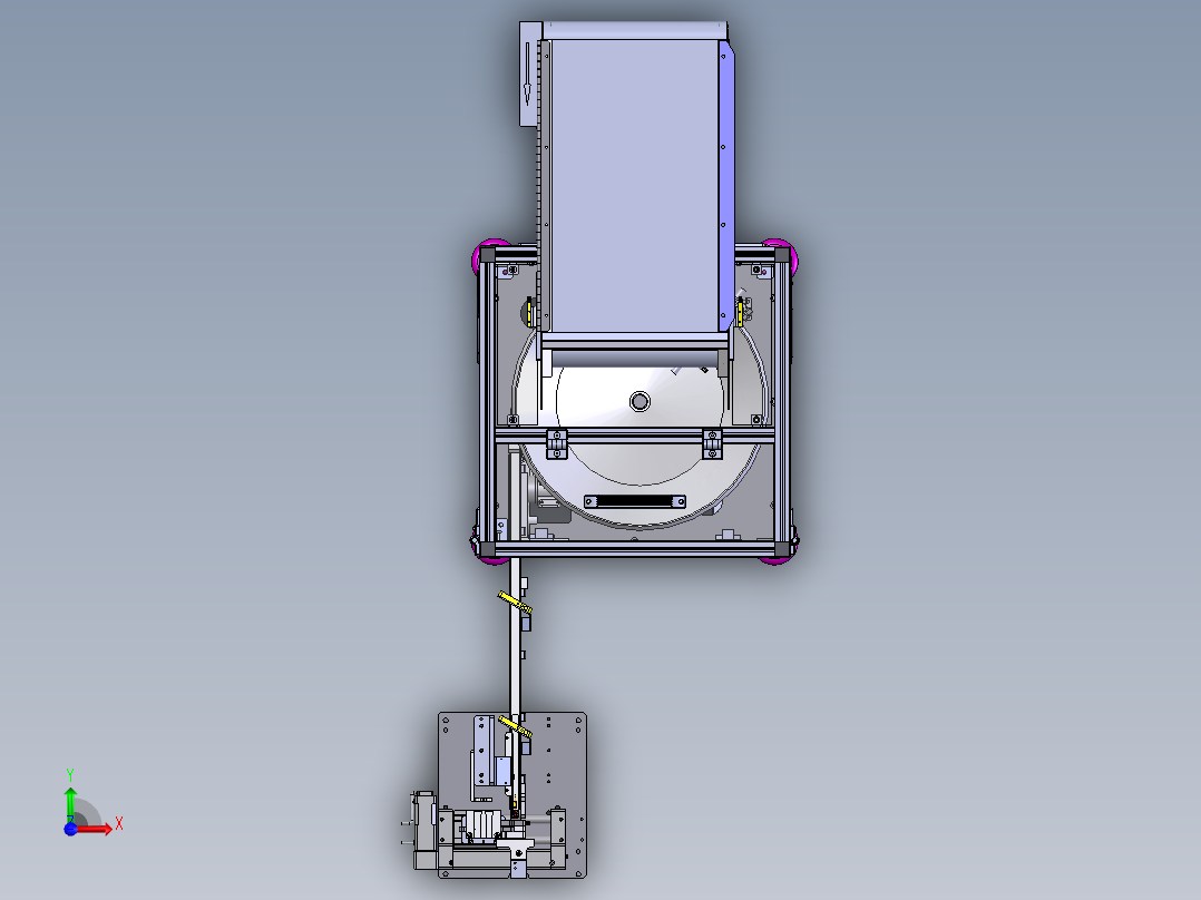 导向销自动上料机构（工程图+bom）sw19可编辑俯视图