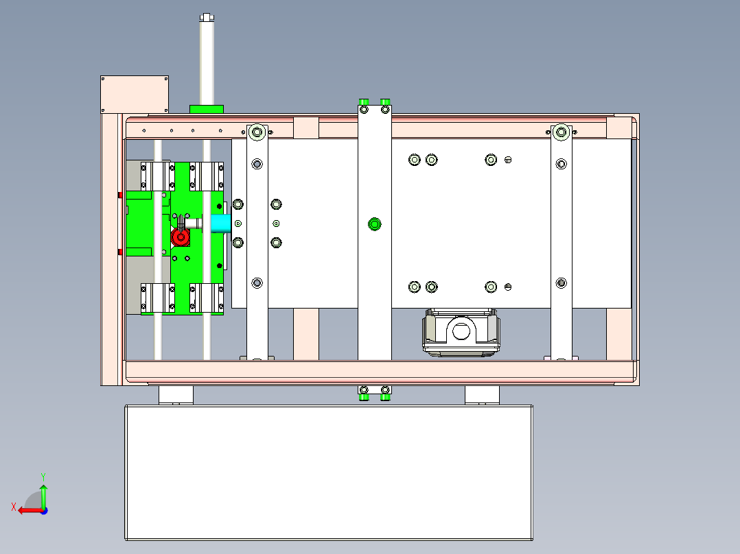 SlotMaker开槽机3D数模图纸 STP格式后视图