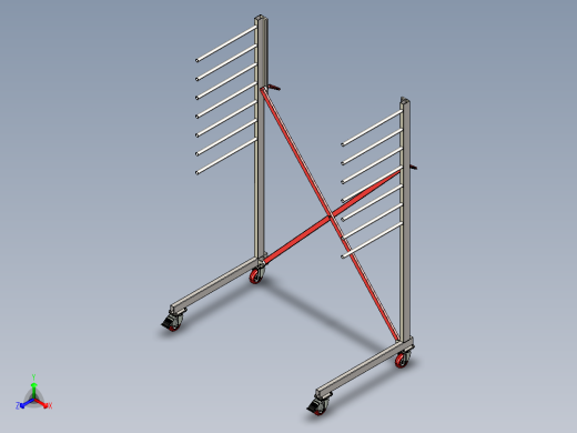 移动式货架3D模型