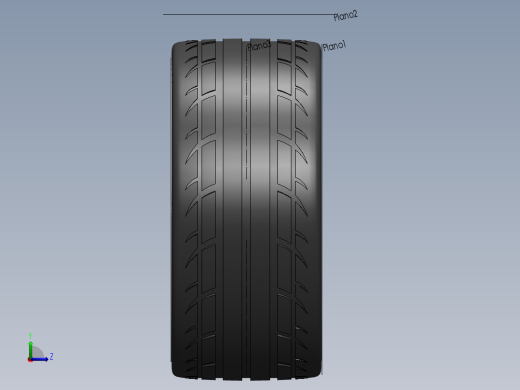 solidworks 汽车轮胎钢圈左视缩略图
