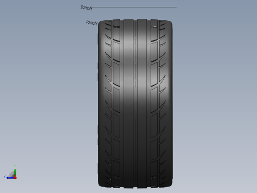 solidworks 汽车轮胎钢圈右视缩略图