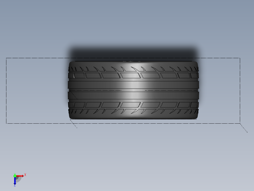 solidworks 汽车轮胎钢圈俯视图