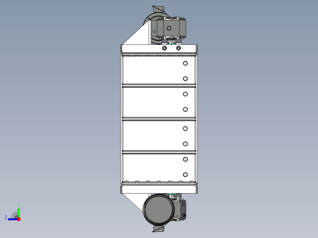 工业粉碎机右视图