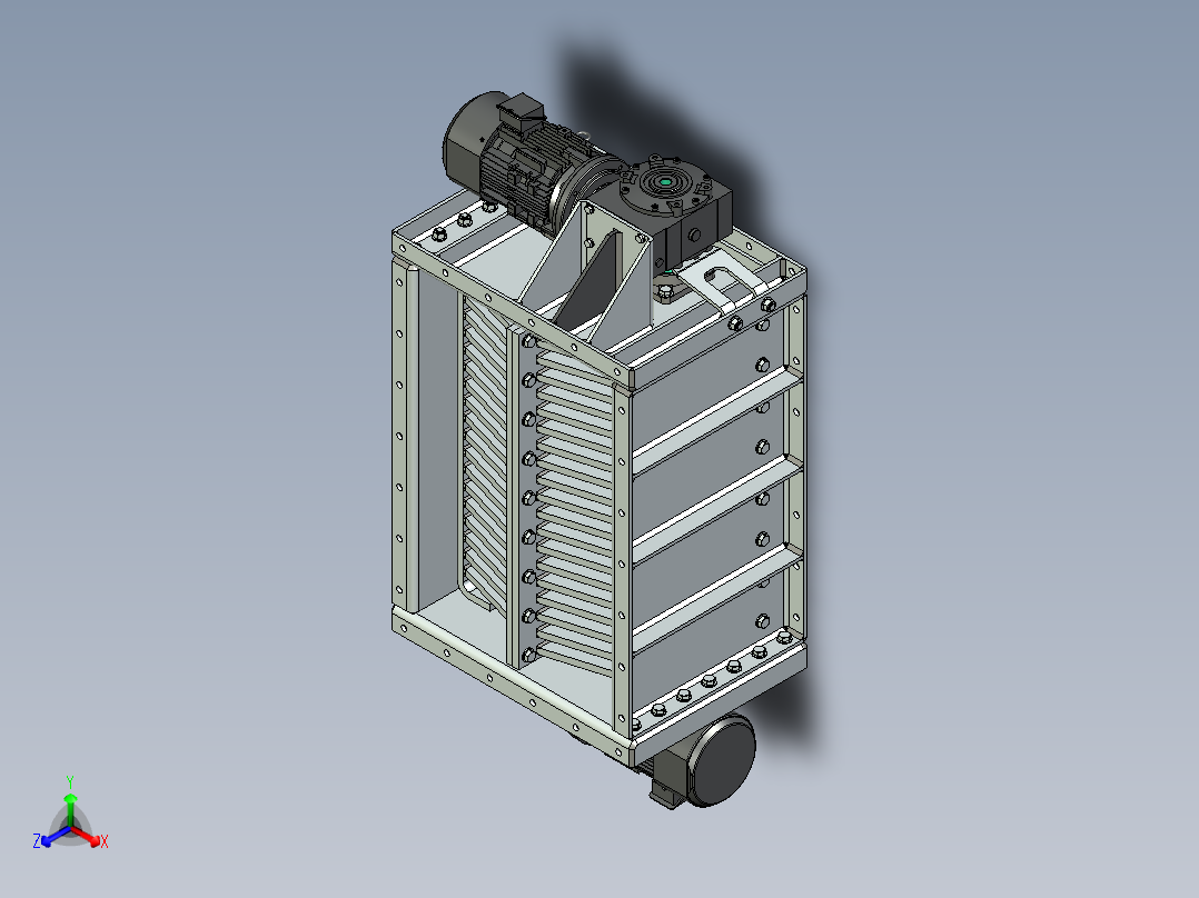 工业粉碎机正等轴测图