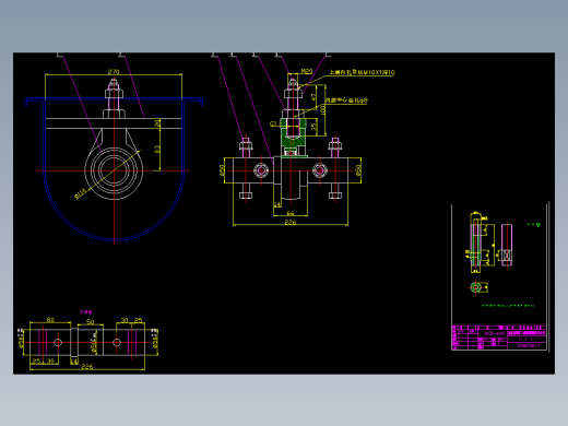 螺旋机吊轴承图纸