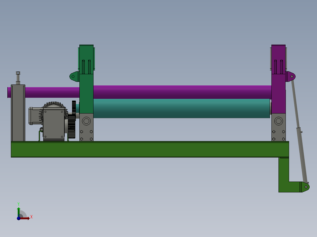 自动卷钢板机_1663前视图