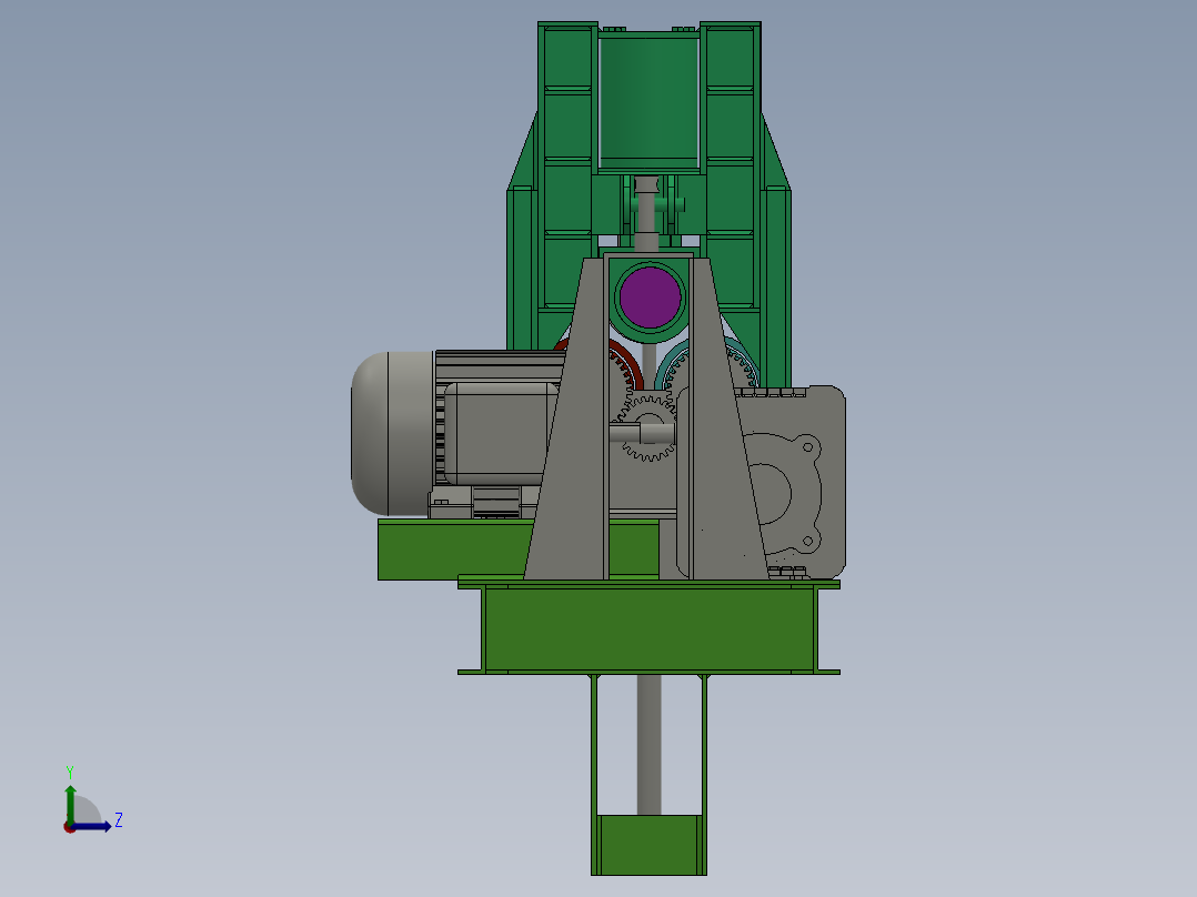 自动卷钢板机_1663左视图