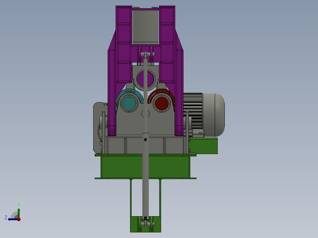 自动卷钢板机_1663右视图