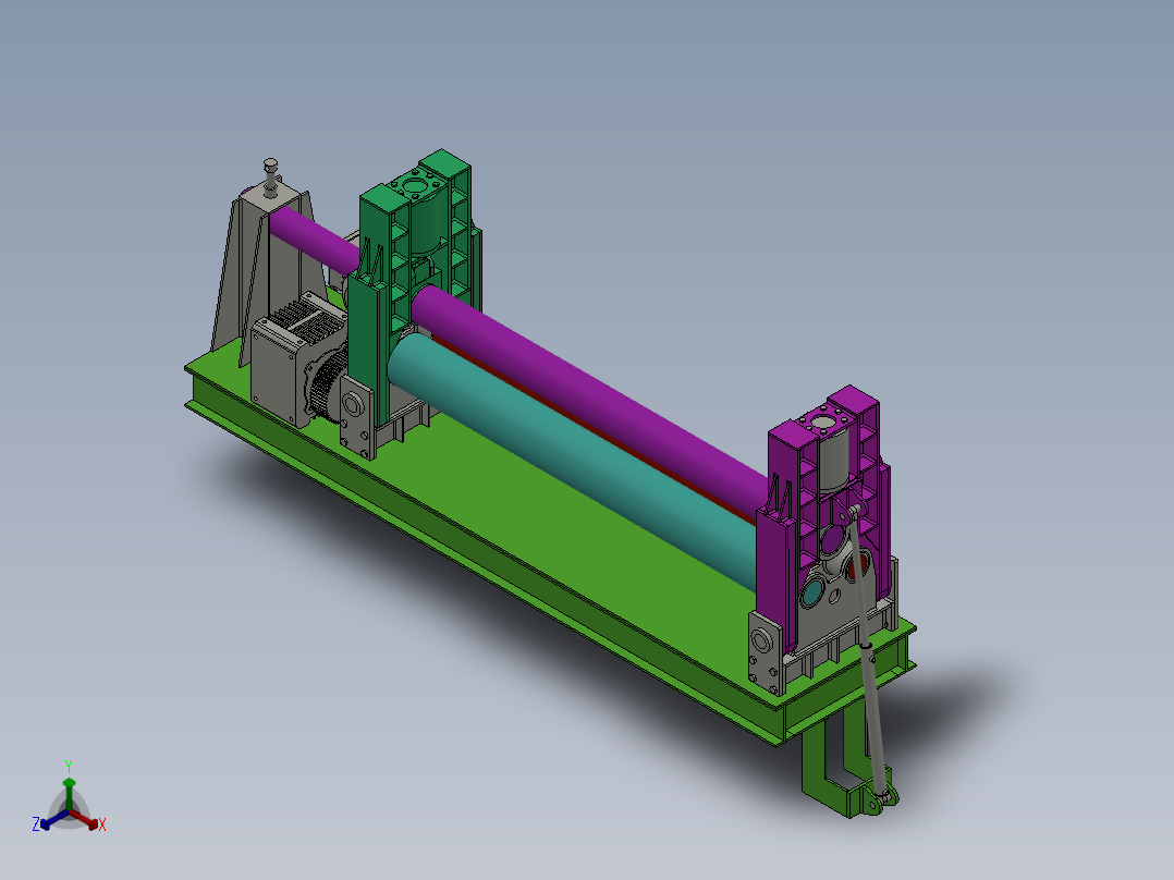 自动卷钢板机_1663正等轴测图