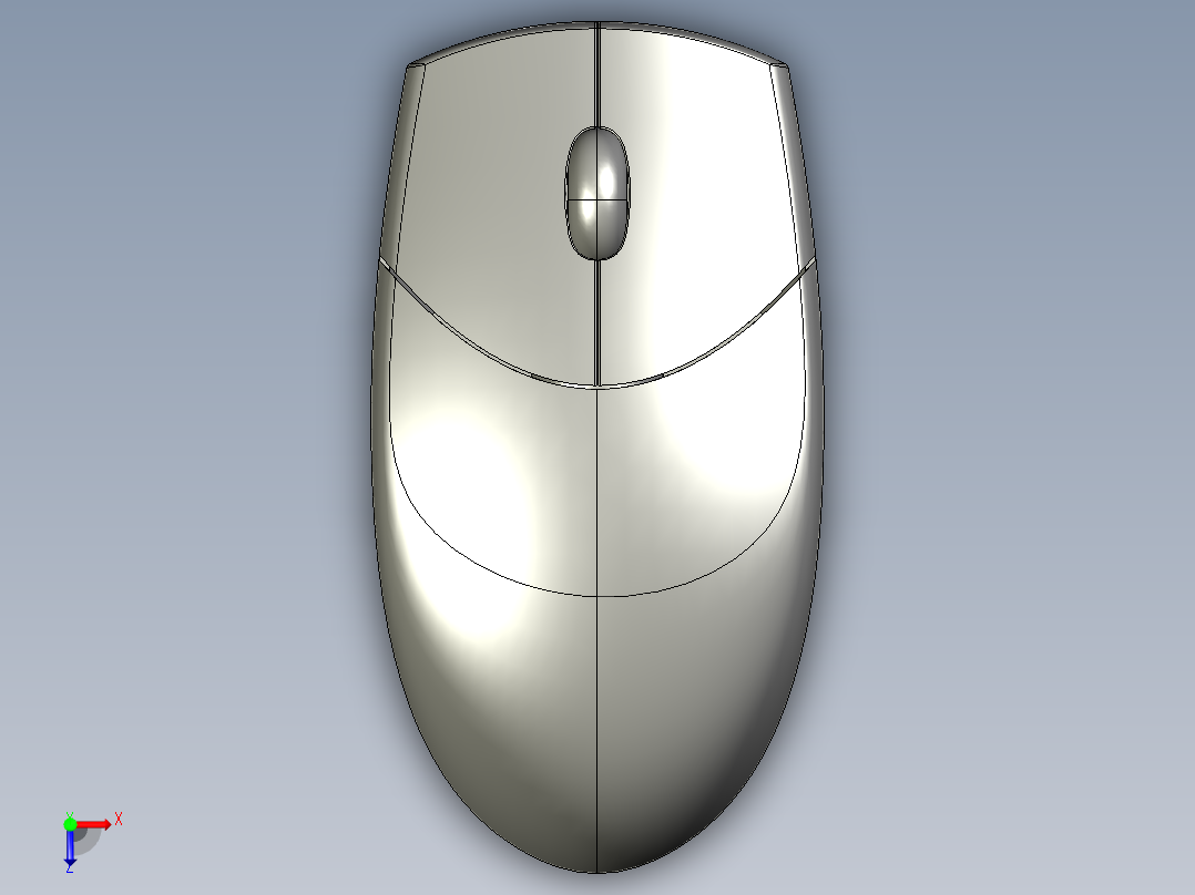 无线鼠标俯视图