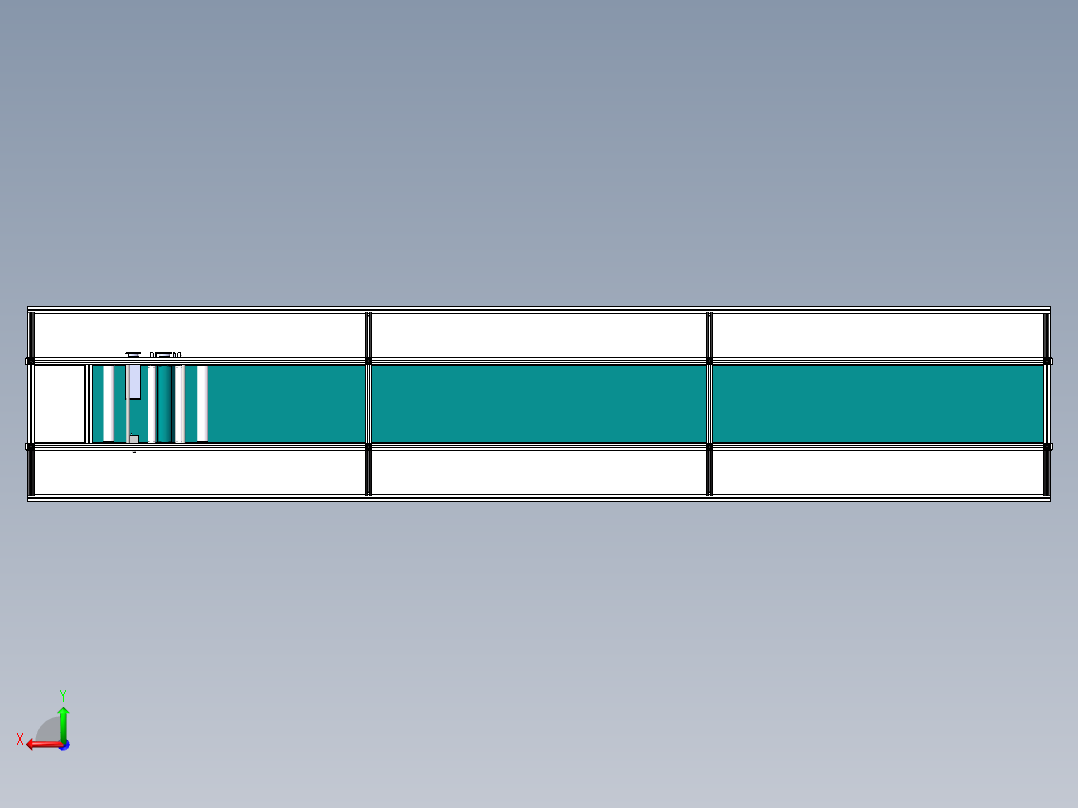 流水线 6米输送线后视图