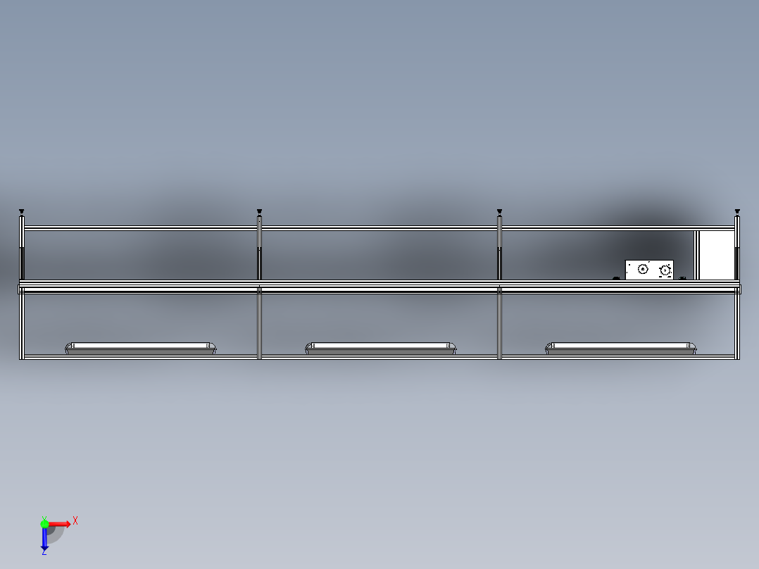 流水线 6米输送线俯视图