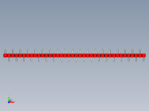 彩色公排针 100mil 2.54mm 系列-DS1022_red_38p_100mil_Type_SMT_R1_rev1.0前视缩略图
