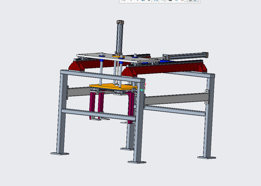 一种桁架3D搬运机械手设计（含三维+二维+说明书）