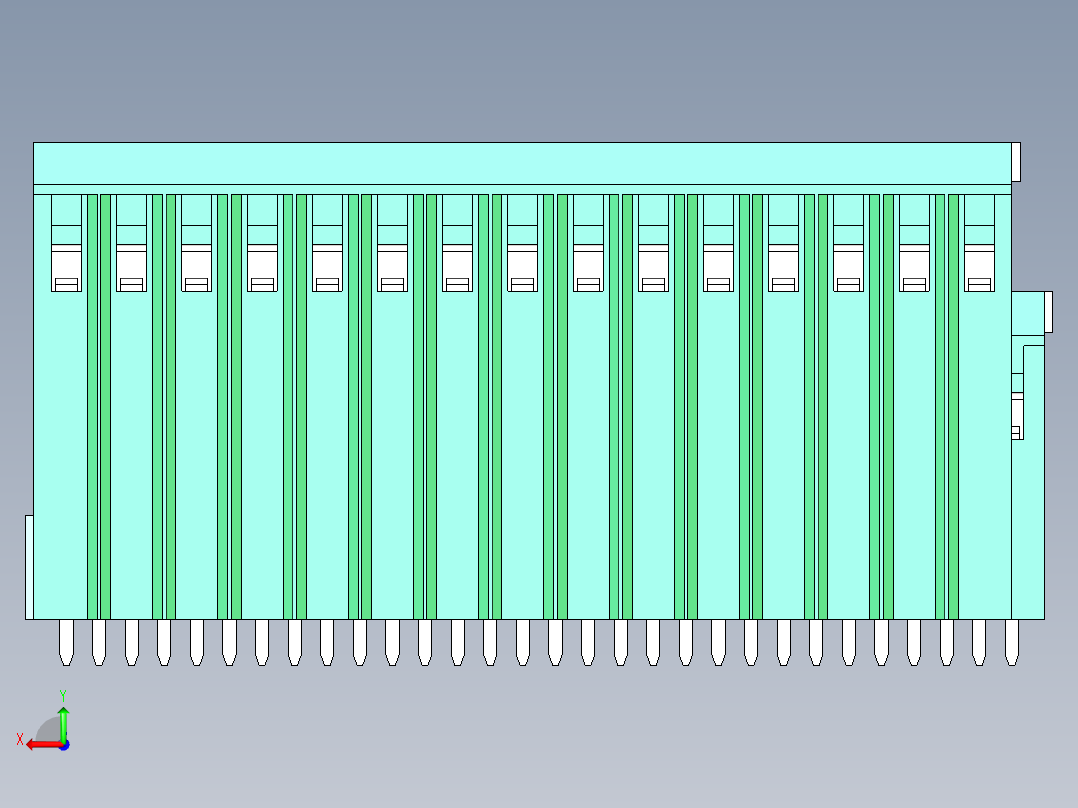 DEGSON DG500 系列 5.05.087.62mm 接线端子-DG500A3-5.0-45P-14-00AH后视图