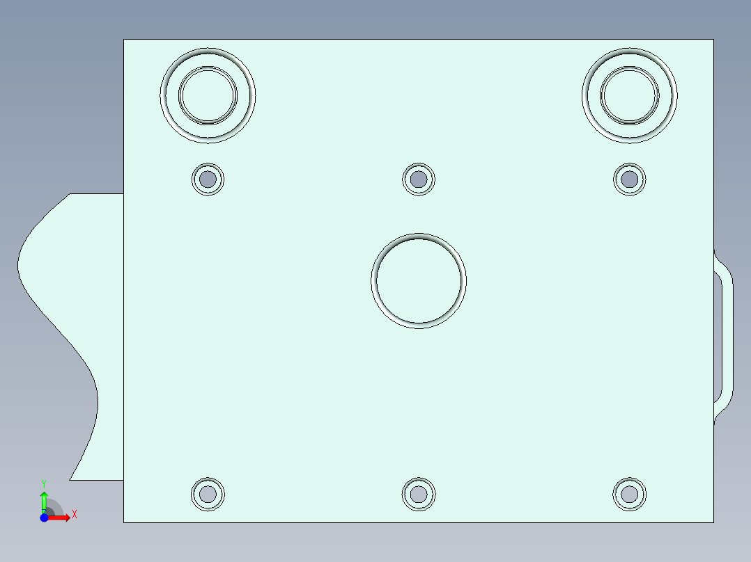 家用电器安装卡片冲压模具设计前视图