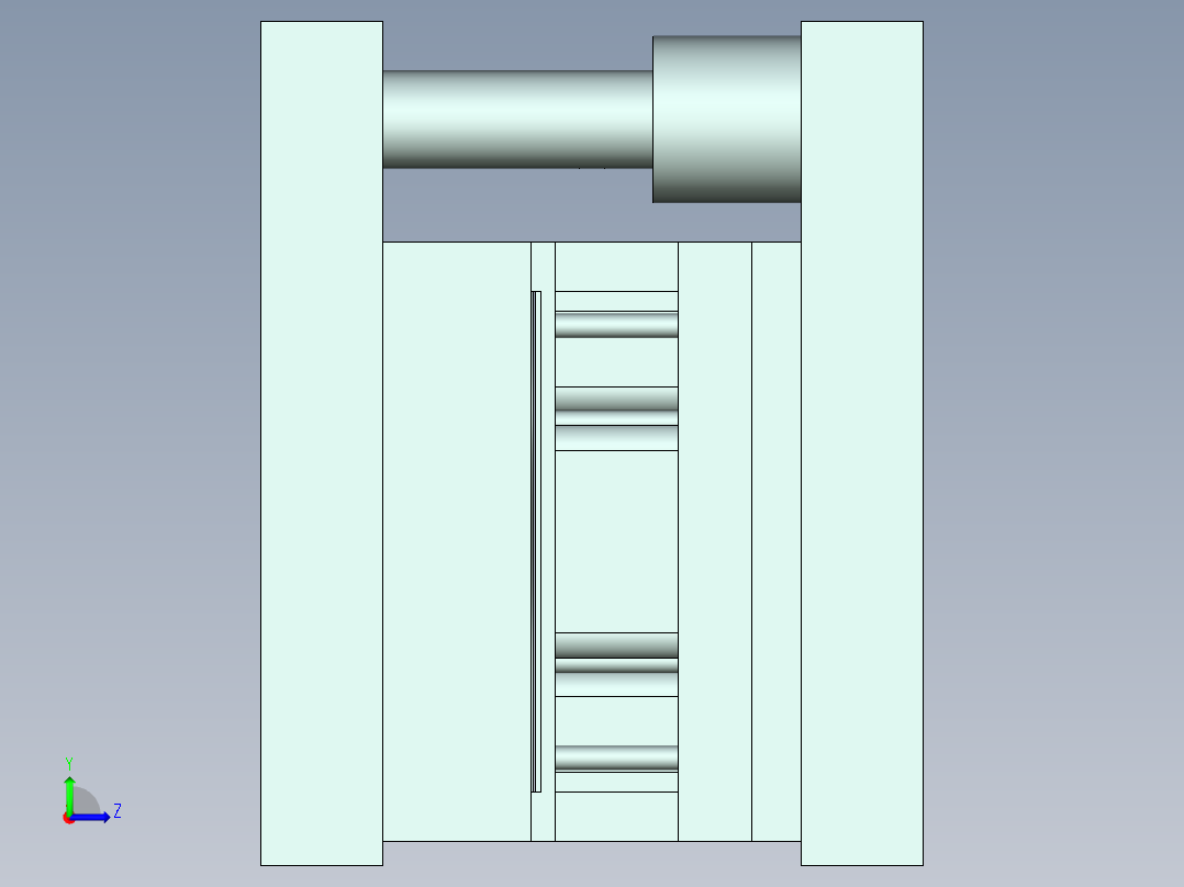 家用电器安装卡片冲压模具设计左视图