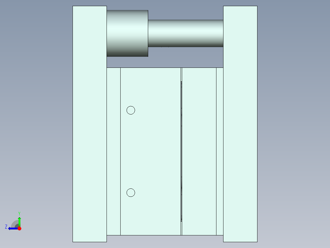 家用电器安装卡片冲压模具设计右视图