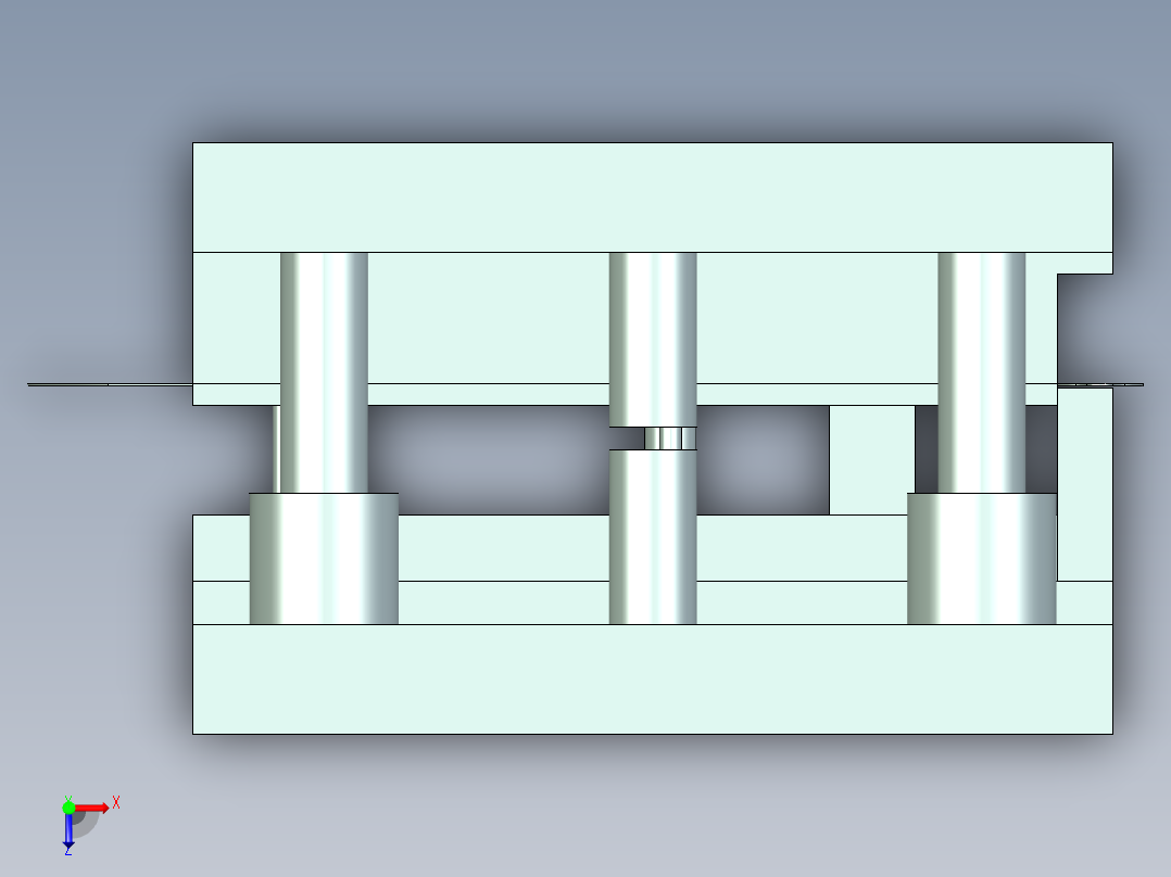 家用电器安装卡片冲压模具设计俯视图