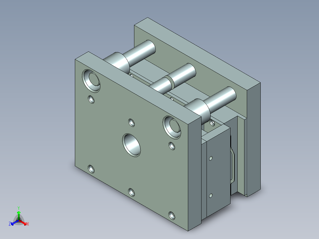 家用电器安装卡片冲压模具设计正等轴测图