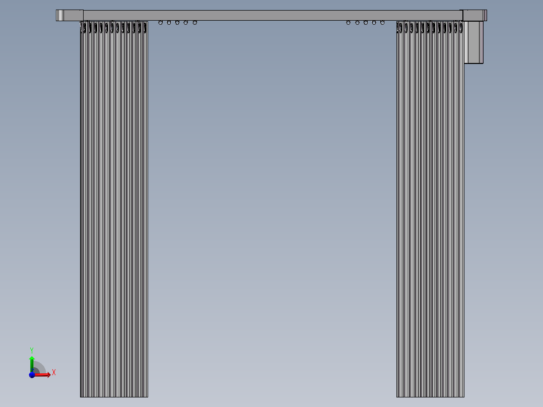 窗帘装配前视图